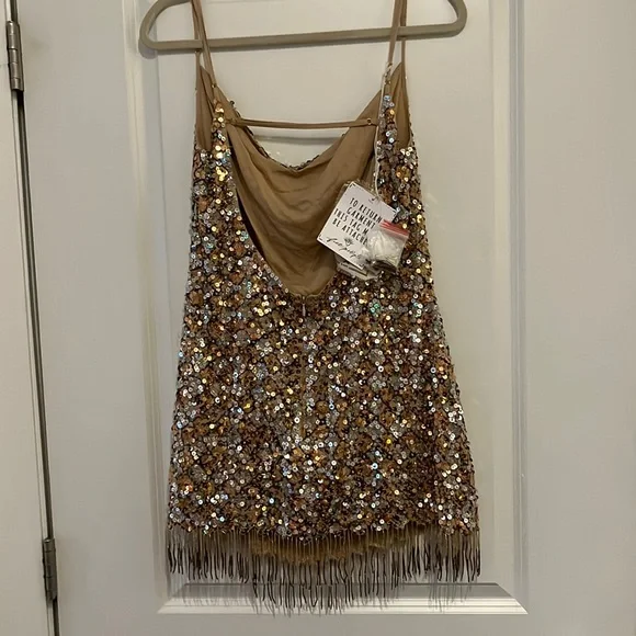 NWT Free People Love Strong Sequin Mini Dress - Picture 7 of 15